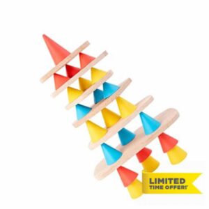 TOYANDONA Kids Toys Wooden Sorting Stacking Toys Block: Balancing Wood Tower Educational Puzzle Games Preschool Learning Montessori Toy Childrens Toys