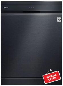 LG TrueSteam QuadWash DF455HMS 14 Place Dishwasher - Black