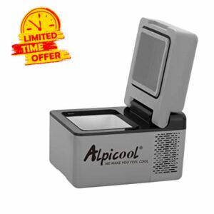 Alpicool C12 12L Car Fridge 12v Car Mini Fridge Car Refrigerator Portable Quiet Camping Fridge Freezer Vehicle Truck RV Boat Electric Cool Box for Driving Travel Outdoor Picnic