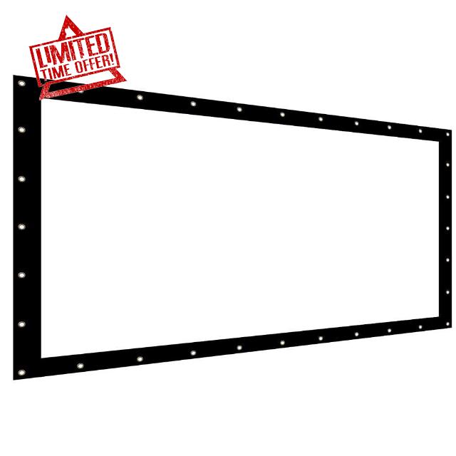 Projector Screen 300 Inch 16:9 Projector Display Screen Football Match Home Cinema for Meeting and Conference Portable Projector Screen (Color : White