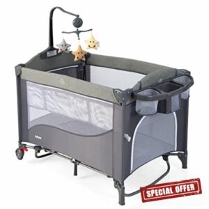 COSTWAY 5 in 1 Travel Cot