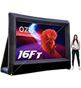 HHP 16Ft Inflatable Projector Movie Screen Indoor Outdoor - Blow up Mega Movie Projector Screen w...