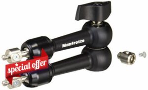 Manfrotto 244MINI Arm Mini with Interchangeable 1/4 inch Attach and 3/8 inch Adapter