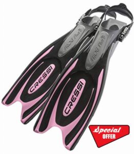 Cressi Frog Plus - Adjustable / Open Heel Scuba Dive Fins