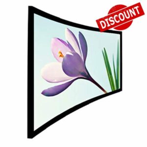 AFGQY 4K 16:9 White Woven Acoustic Transparent Customize 3D Curved Fixed Frame Projector Screen for Home Cinema Projection Screen (Size : 92 inch)