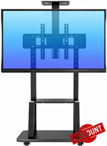 ZHANGYUEFEIFZ TV Stand Rolling TV Stand With 2 Shelfs