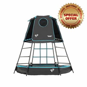 TP Toys 870 Explorer Metal Climbing Frame Black Edition with Platform & Den | TP852 | 18 Months-Low 12 Years-Full Height | Outdoor & Garden Toys for Kids 18m