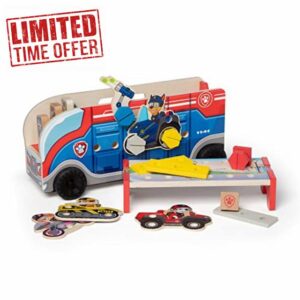 Melissa & Doug PAW Patrol Match & Build Mission Cruiser | Wooden Toy for kids | Build & Assemble Developmental Toy | 3 and Above | Gift for Boys or Girls | FSC-Certified Materials