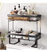 COVAODQ Over The Toilet Storage 3 Tier Bathroom Organizer Shelves Multifunctional over toilet bat...
