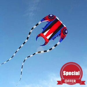 Kites 7 Square Metersnew Design Large Captain Trilobites Kite Soft Kites For Adults Ripstop Nylon Fabric Kite Reel Toys Flying Penda