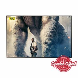 AFGQY Ambient Light Rejecting ALR 80 90 100 120 133 Inch Fixed Thin Frame Projector Screen for Home Theater Projection (Size : 84 inch)