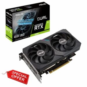 ASUS Dual NVIDIA GeForce RTX 3060 V2 OC Edition 12GB GDDR6 Gaming Graphics Card (PCIe 4.0