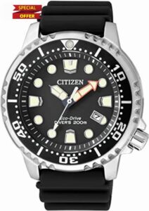 Citizen Men's Analogue Eco-Drive Watch with a Rubber Band Promaster Marine