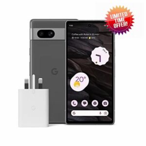 Google Pixel 7a and Pixel 30W Charger Bundle – Unlocked Android 5G Smartphone with Wide-Angle Lens and 24-Hour Battery - Charcoal (Amazon Exclusive)