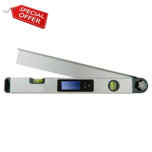 JTRHD Measuring Layout Tool Digital Display Angle Ruler High Precision Multifunctional Aluminum Alloy Electronic Display Level for Carpenter Engineer Craftsmen (Color : Silver