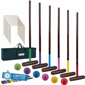 SpexDarxs Six Player Croquet Set