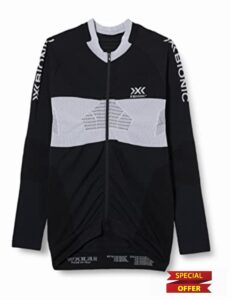 X-Bionic Men's Invent 4.0 Cycling Zip Shirt Long Sleeves Men Biking Mountain Bike Shirt MTB Top Zipper Pockets