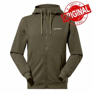 Berghaus Mens Logo Kangaroo Pocket Organic Cotton Full Zip Hoody