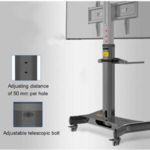 Stands & Turntables TV Mount Stands 50"-65" Mobile TV Floor Stand Cart with Swivel and Height Adjustme
