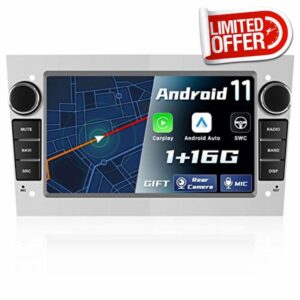 1+16G Android 11 Car Stereo for Opel Vauxhall Corsa Astra Vivaro Zafira with Wireless Carplay Android Auto