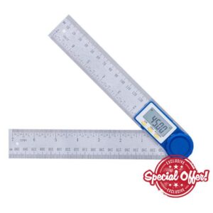 XJIL Measuring Layout Tool Full Screen Angle Ruler Digital Display Angle Ruler Wood Working Angle Ruler for Carpenter Engineer Craftsman