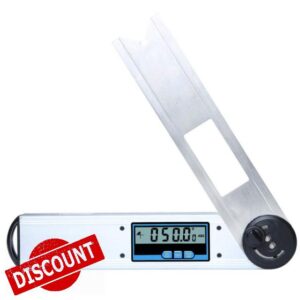 JTRHD Measuring Layout Tool Stainless Steel Universal Electronic High Precision Industrial Digital Display Angle Ruler 360 Degree for Carpenter Engineer Craftsmen (Color : Silver