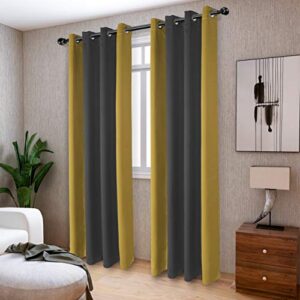 Sun Light Blocking & Noise Reducing Grommet Window Panels for Living Room