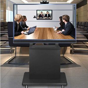 Stands & Turntables TV Mount Stands 40-86 Inch Adjustable Height Mobile TV Stand Mobile TV Floor Cart with Terminal cabine
