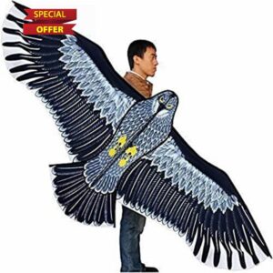 Large Eagle Flying Bird Kites 1.1M Eagle Kite with 30 Meter Kite Line Family Trips Garden Outdoor Sports DIY Toy