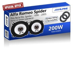 Spider Speaker upgrade Front Doors Alpine car speakers 5.25" 13cm 200W
