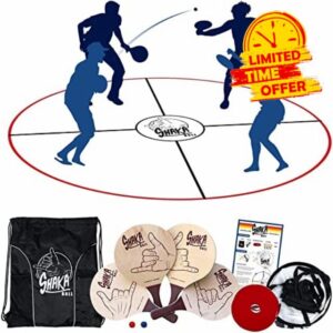 Shaka Ball Game Set - Multiplayer Paddle Game for Kids and Adults Played Outdoors