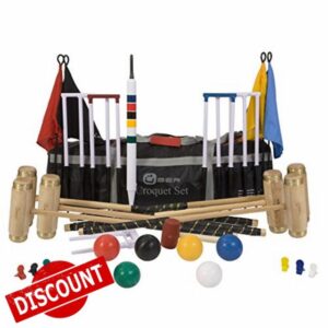 Uber Games 6 Player Executive Croquet Set with Nylon Bag