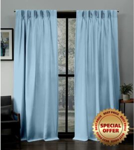 illey drapes Triple Pinch Pleated Blackout Curtains Thermal Insulated Room darking Window Treatment Drapes for Home Tie Backs