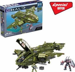 MEGA Halo Pelican Inbound vehicle Halo Infinite Building Set with Master Chief character figure