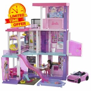Barbie 60th Celebration DreamHouse Playset (3.75 ft) with 2 Exclusive Dolls