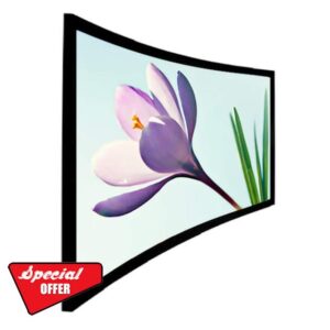 4K 16:9 White Hd 3D Curved Fixed Frame Projector Screen For Home Cinema Projection Screen (Size : 120 Inch) (100 Inch) (180 Inch)
