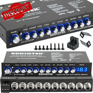 Audiotek 8700DSP 1/2 Din 7 Band Car Audio Equalizer EQ Front