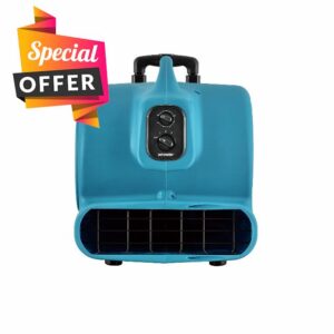 XPOWER P-800TH Air Mover Blower Fan For Water Damage Restoration 3 Speeds Air Mover with 3-Hour Timer Telescopic Handle & Wheels