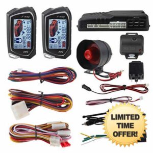 Easyguard 2 way Car Alarm system EC201-M9 with 1.73 inch big LCD pager display remote starter turbo timer mode shock warning DC12V