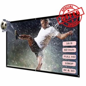 KAOROU 60/72/84/100/120 inch Projector Screen 16:9 White Dacron Diagonal Video Projection Screen Wall Mounted for Home Theater Movie ( Size : 120 inch )