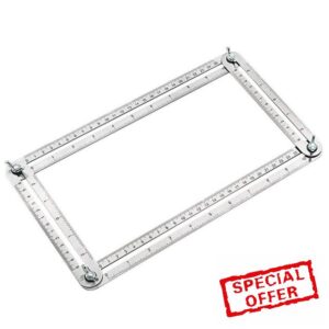 JTRHD Measuring Layout Tool Stainless Steel Ruler Stainless Steel Four-fold Ruler Any Angle Ruler for Carpenter Engineer Craftsmen (Color : Silver