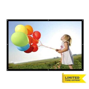 Projector Screen Portable Movie Screen 4:3 HD Anti-Crease Foldable Projector Screen for Home Theater Cinema Convenient Storage & Carry HD Screen (Color : White