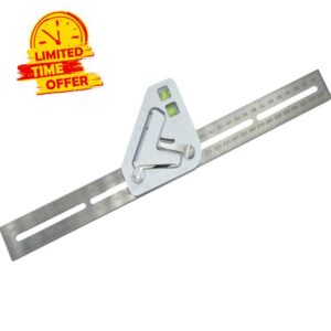 JTRHD Measuring Layout Tool Angle Ruler Multifunctional Level Angle Ruler Triangle Ruler Ruler for Carpenter Engineer Craftsmen (Color : Silver