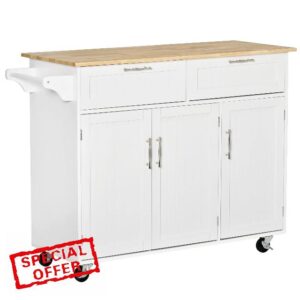 HOMCOM Kitchen Island Utility Cart