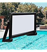OZIS 14Ft Inflatable Outdoor Indoor Movie Projector Screen - Made of PVC No Blower Noise Airtight...