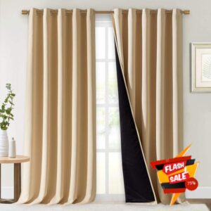 NICETOWN Thermal Insulated 100% Blackout Curtains