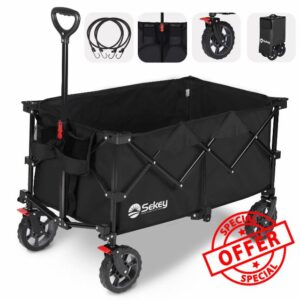 Sekey Folding Wagon with 220LBS Large Capacity