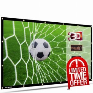 16:9 Foldable 120 inch Projector Screen PVC Fabric Projection Screen for Education Office Home Theater Outdoor Cinema