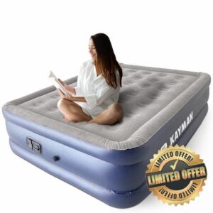 KAYMAN Double Airbed with Built in Pump - Queen Size