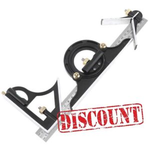 JTRHD Measuring Layout Tool Measuring Tool Combination Angle Ruler 300mm Stainless Steel Combined Angle Ruler for Carpenter Engineer Craftsmen (Color : 3-piece 30cm